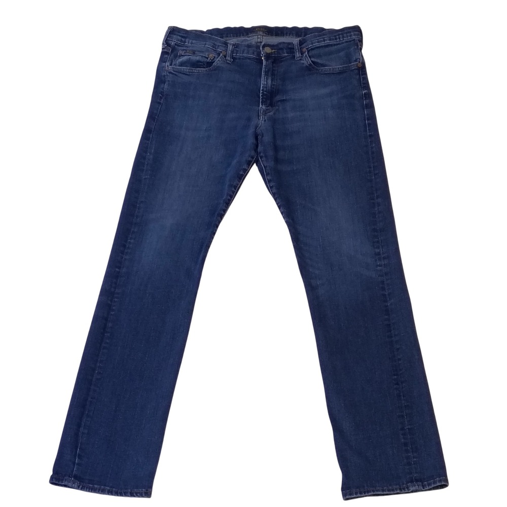 Polo Ralph Lauren Hampton Relaxed Straight Jeans Mens 36x36 Dark Blue Indigo